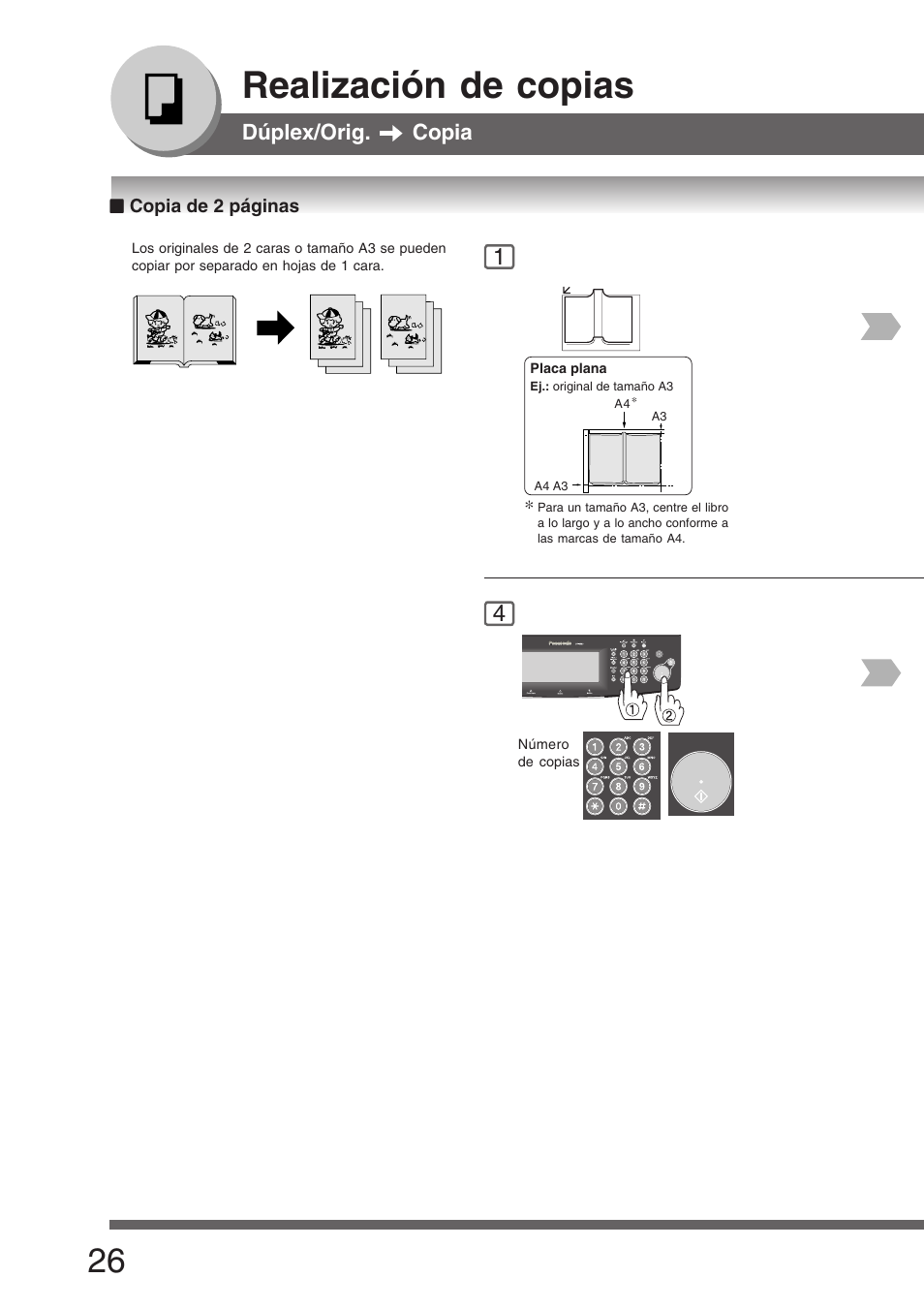 Realización de copias | Panasonic DP8035 Manual del usuario | Página 26 / 92
