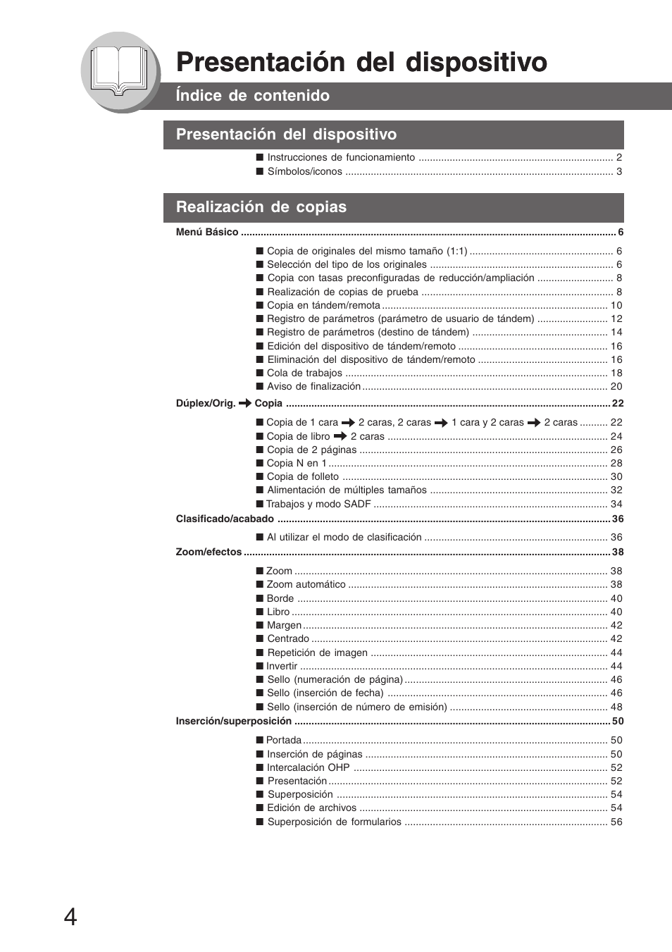 Panasonic DP8035 Manual del usuario | Página 4 / 92