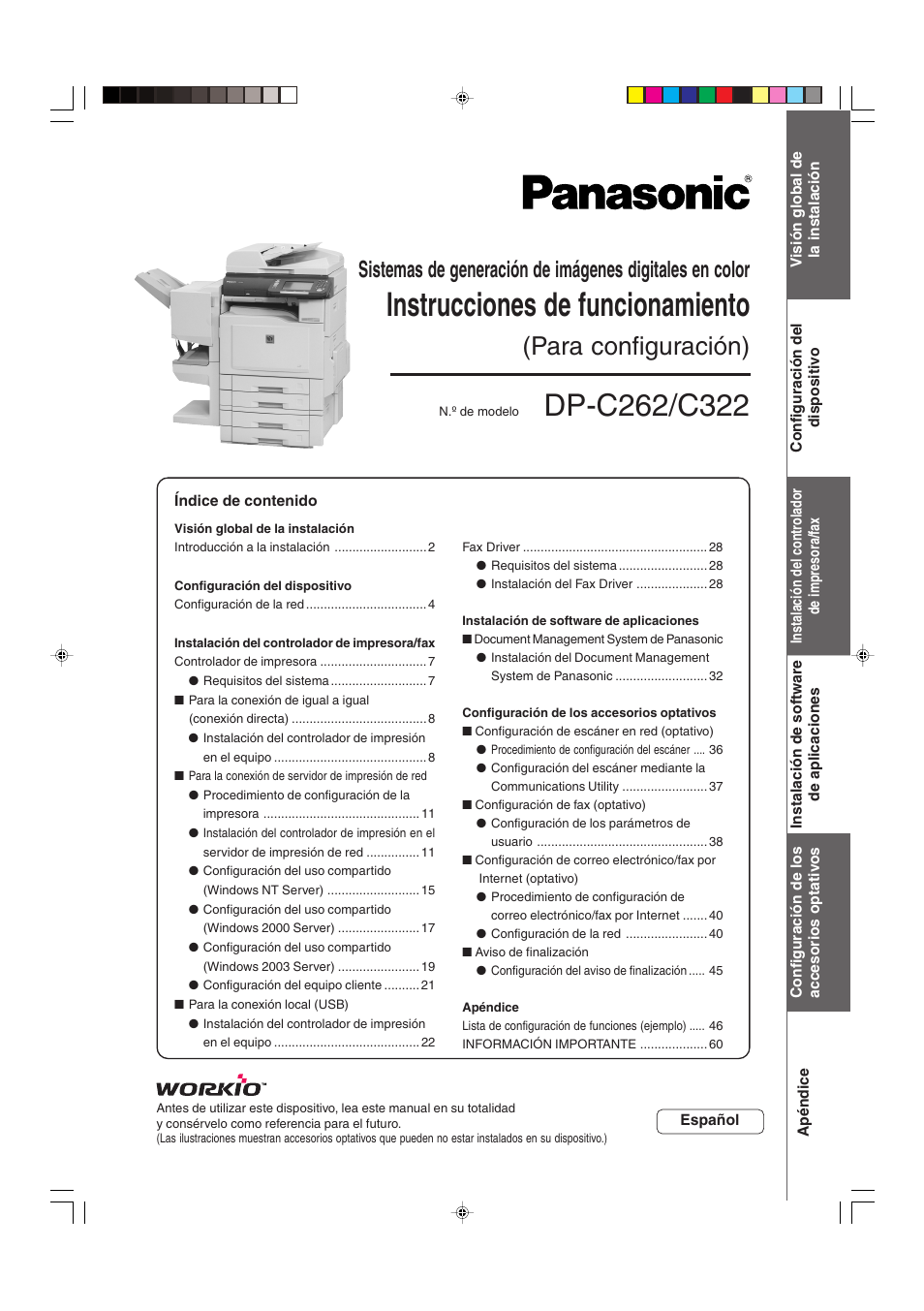 Panasonic DPC322 Manual del usuario | Páginas: 63