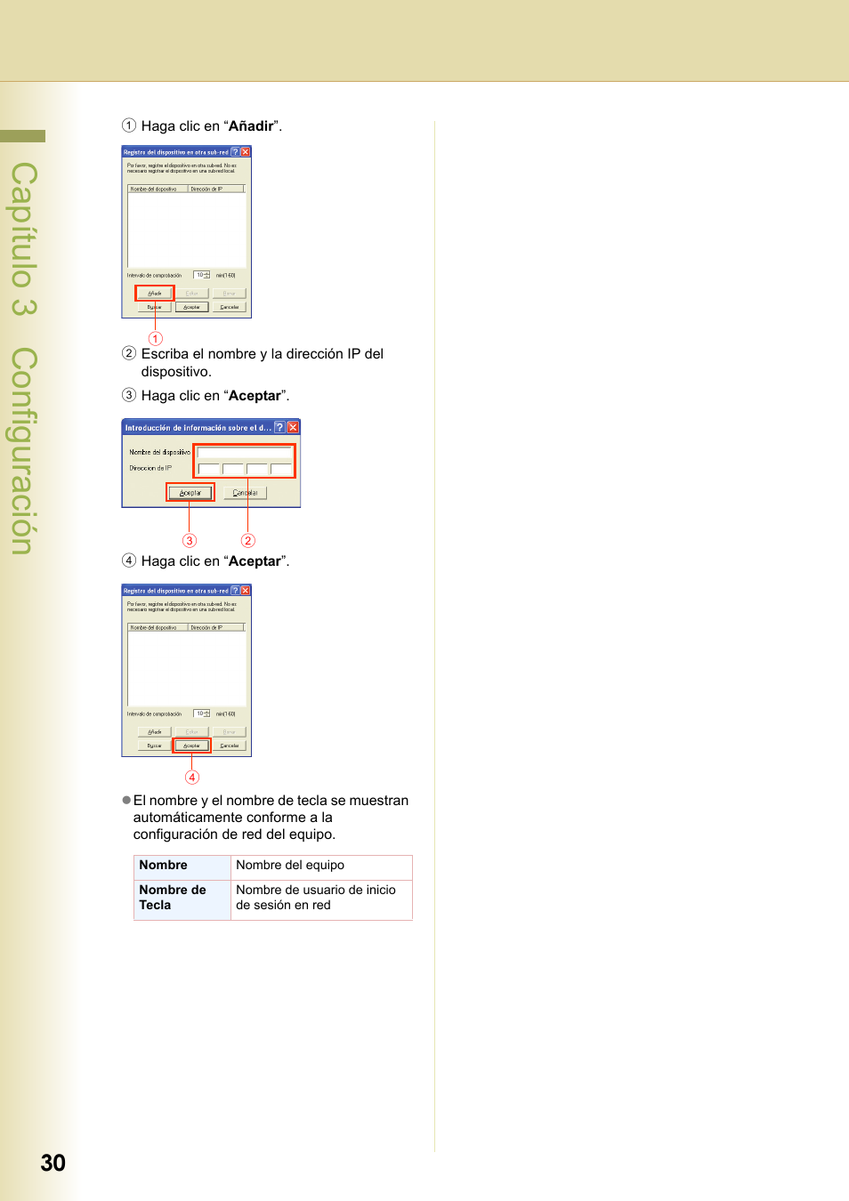 Capítulo 3 configuración | Panasonic DPC306 Manual del usuario | Página 30 / 40