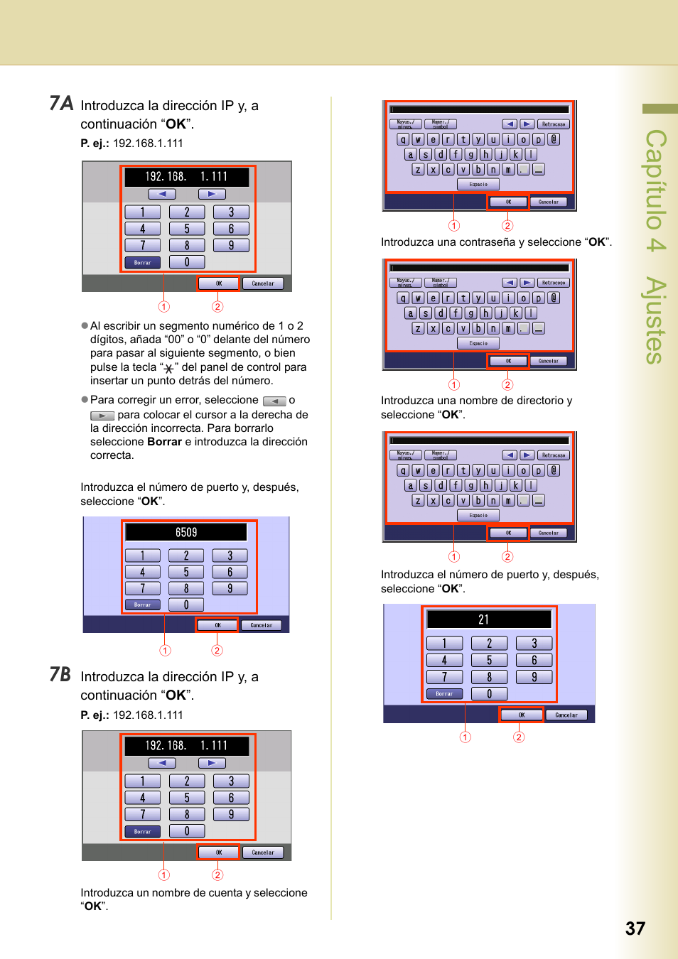 Capítulo 4 ajustes | Panasonic DPC306 Manual del usuario | Página 37 / 40