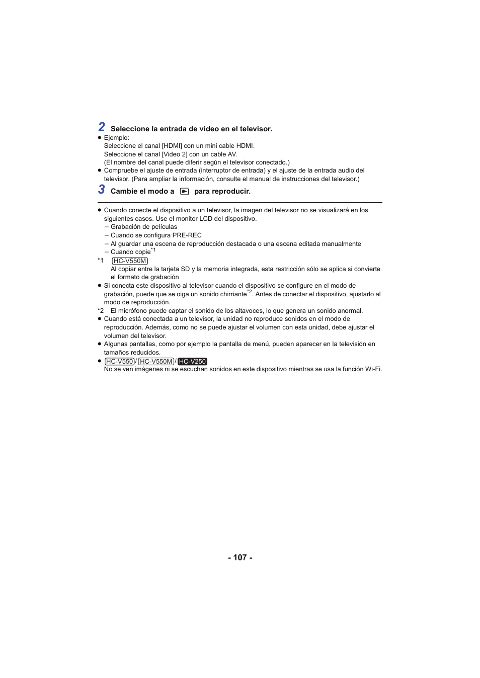 Panasonic HCV250EC Manual del usuario | Página 107 / 214