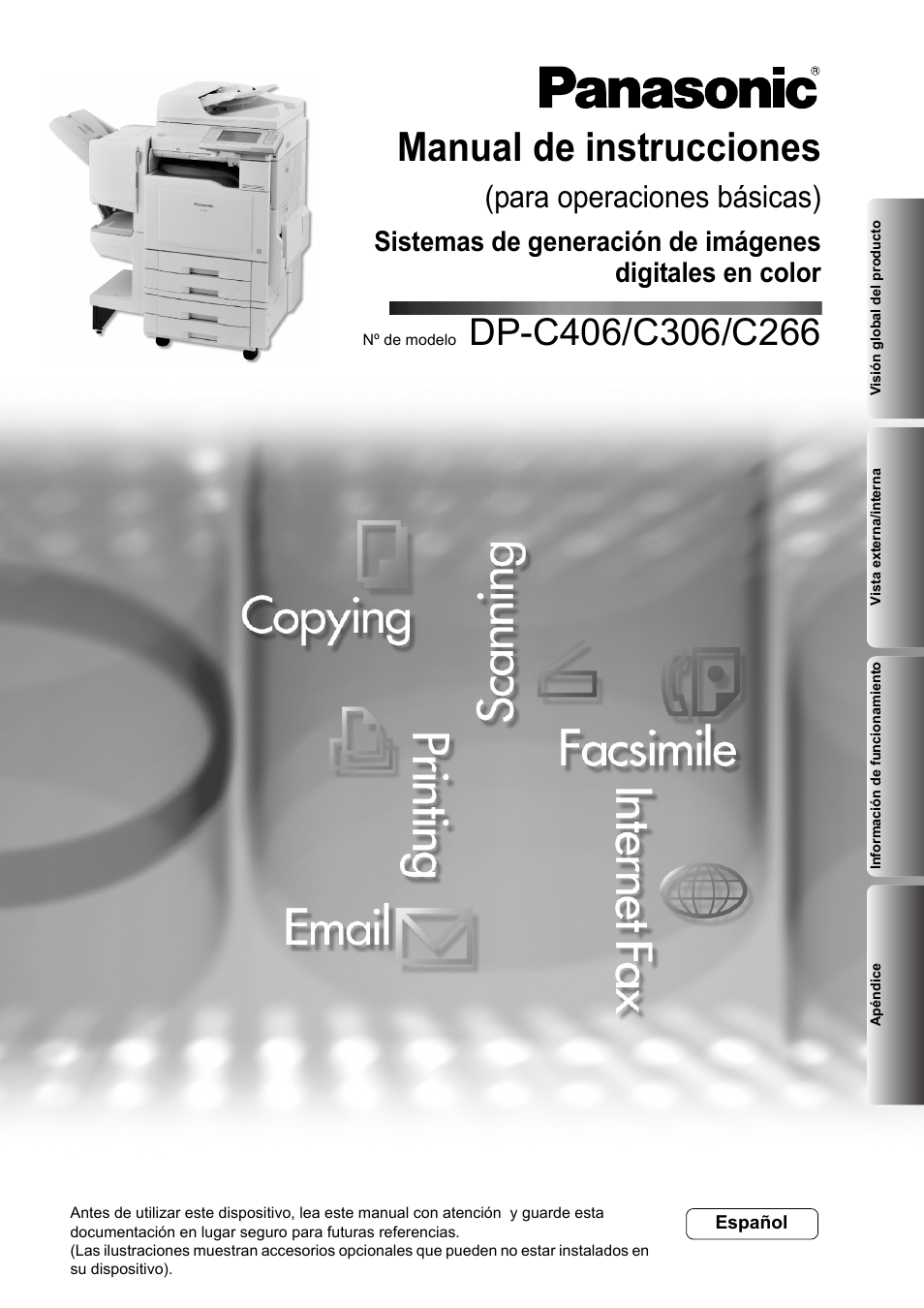 Panasonic DPC266 Manual del usuario | Páginas: 40