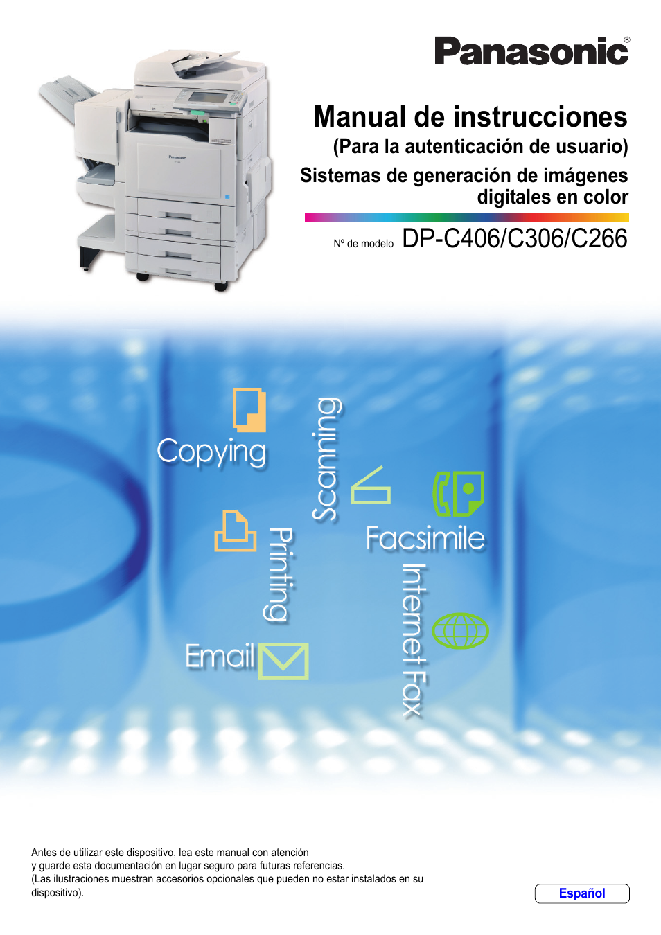 Panasonic DPC266 Manual del usuario | Páginas: 36