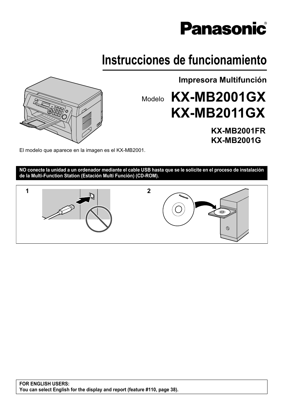 Panasonic KXMB2001GX Manual del usuario | Páginas: 88