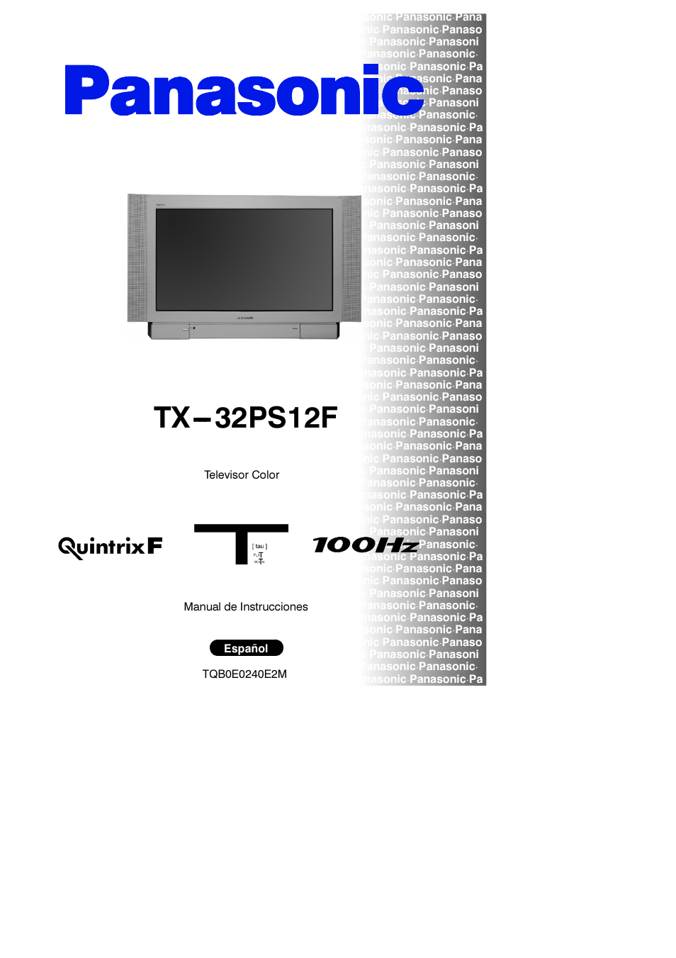 Panasonic TX32PS12F Manual del usuario | Páginas: 36