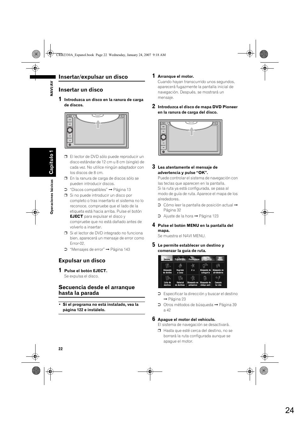 Pioneer AVIC-D3 Manual del usuario | Página 24 / 168