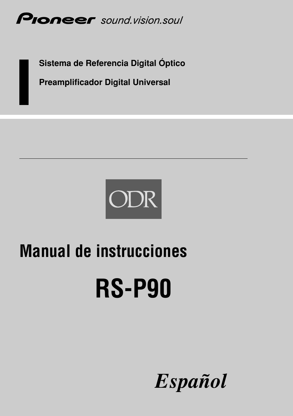 Pioneer RS-P90 Manual del usuario | Páginas: 63