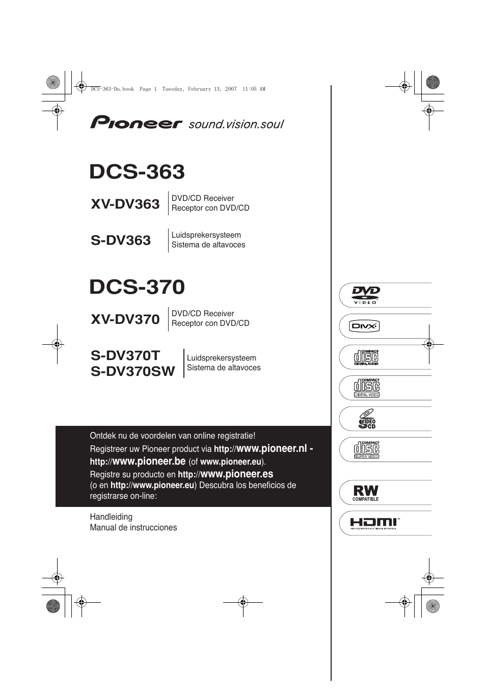 Pioneer DCS-363 Manual del usuario | Páginas: 94