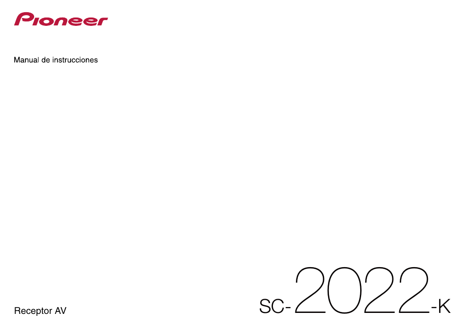 Pioneer SC-2022-K Manual del usuario | Páginas: 118