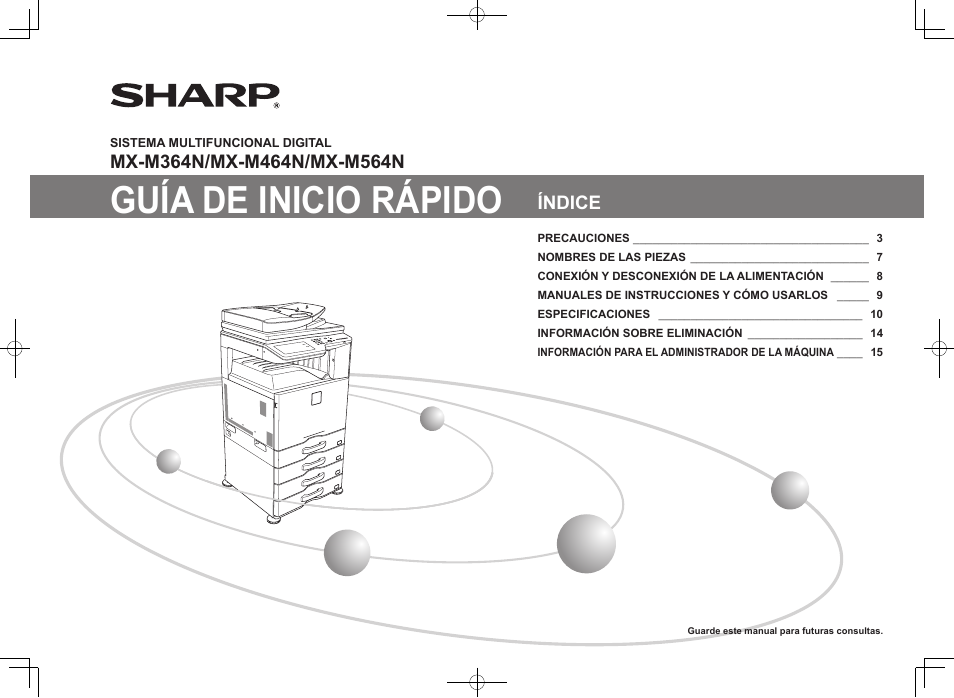 Sharp MX-M564N Manual del usuario | Páginas: 16