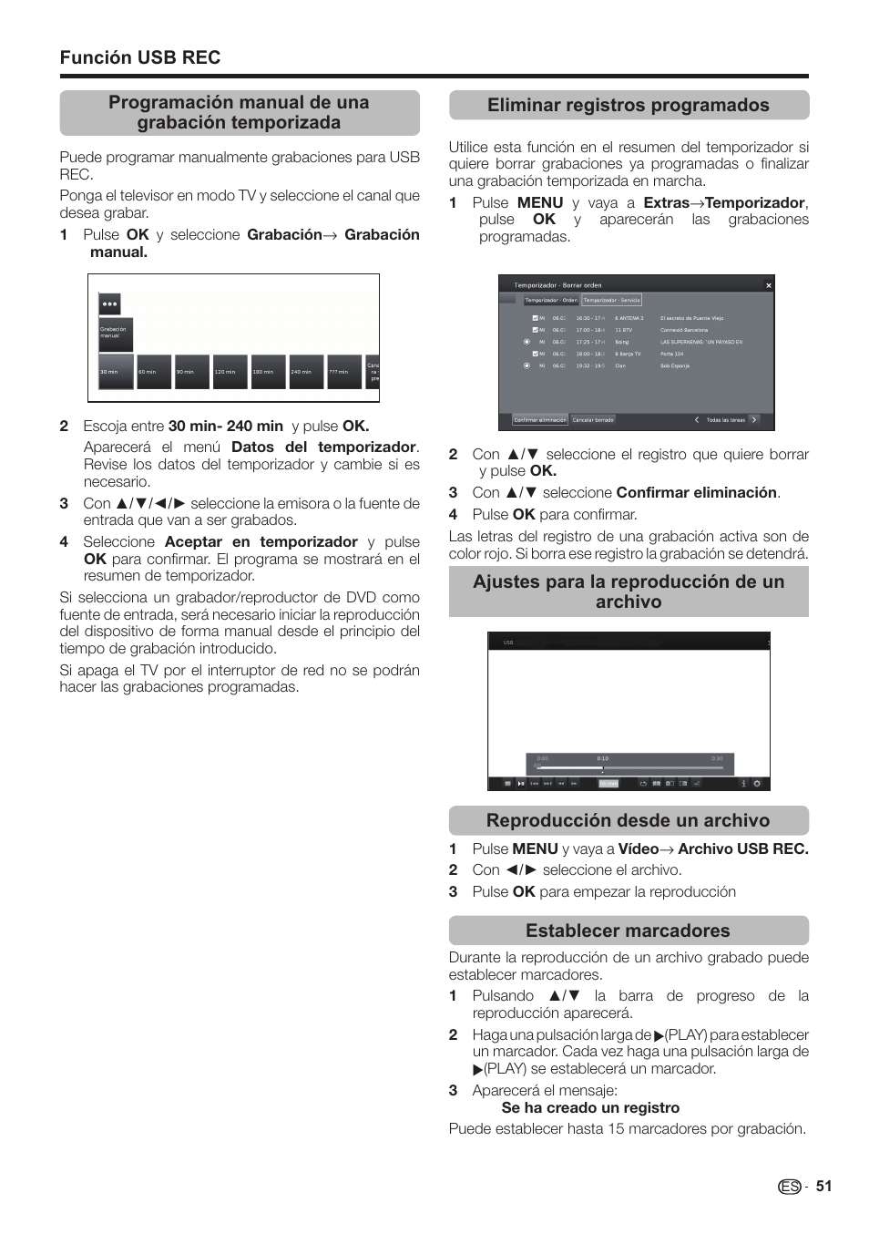 Sharp LC-50LE650E Manual del usuario | Página 53 / 64