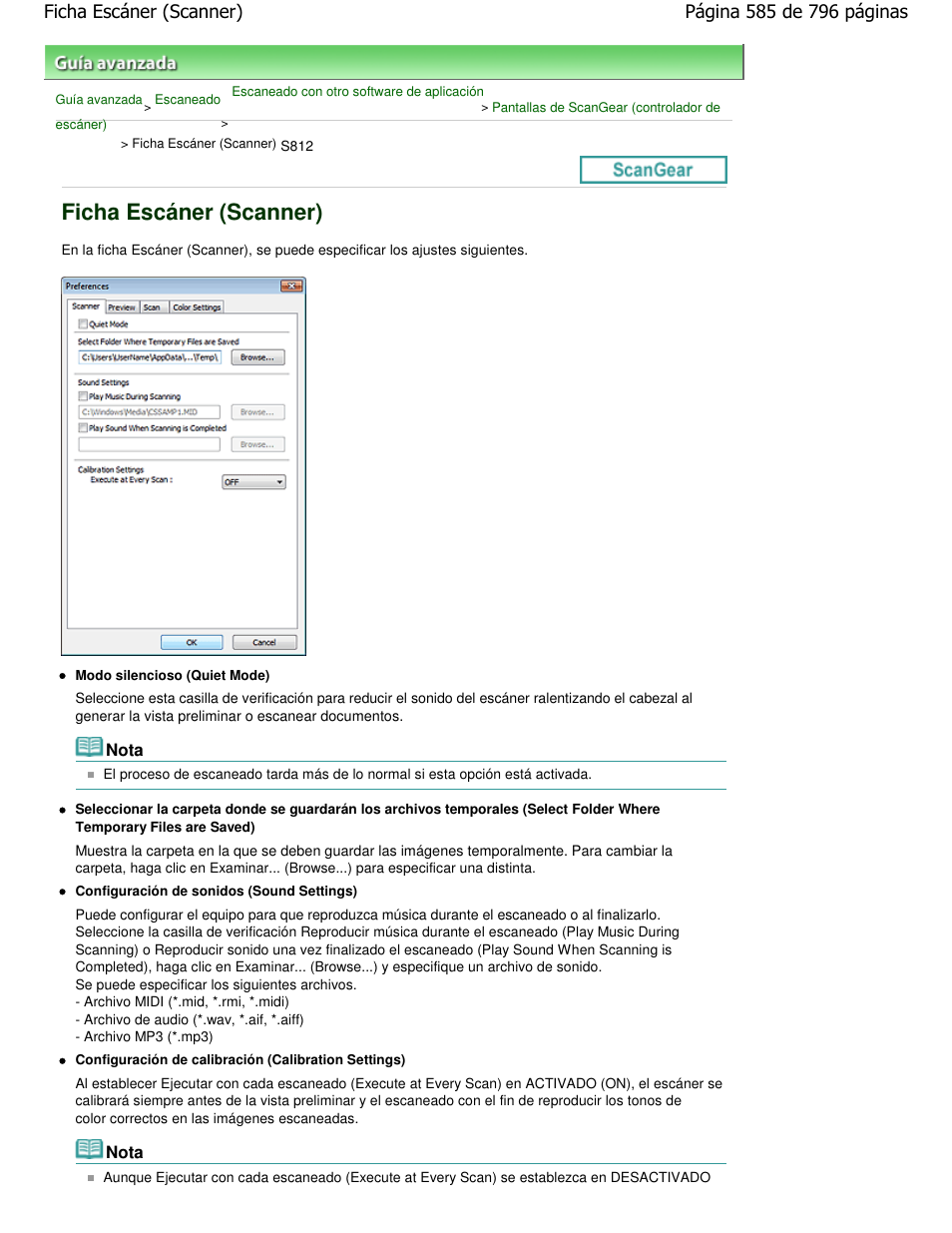 Ficha escáner (scanner) | Canon mp495 Manual del usuario | Página 585 / 796
