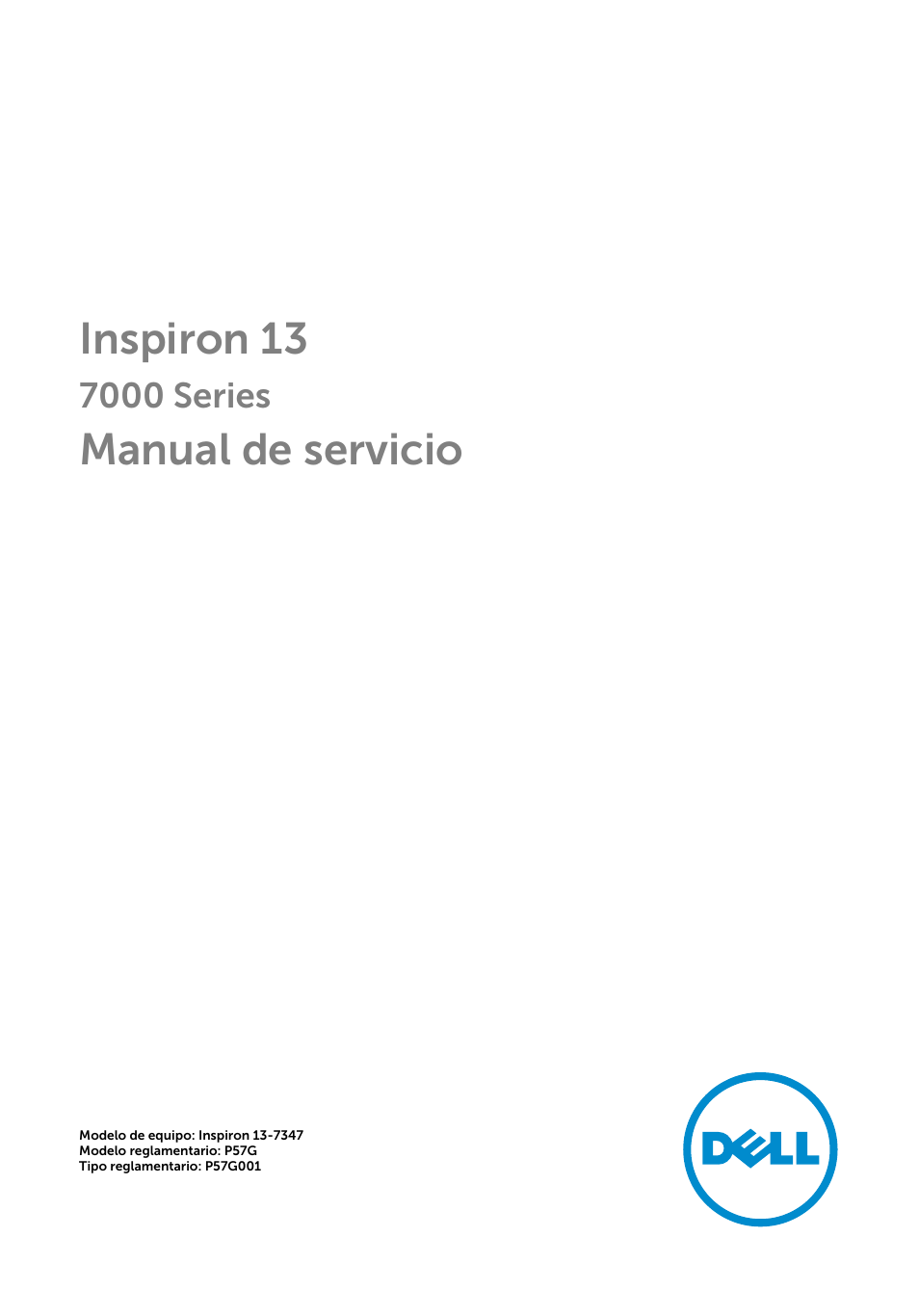 Dell Inspiron 13 (7347, Mid 2014) Manual del usuario | Páginas: 99