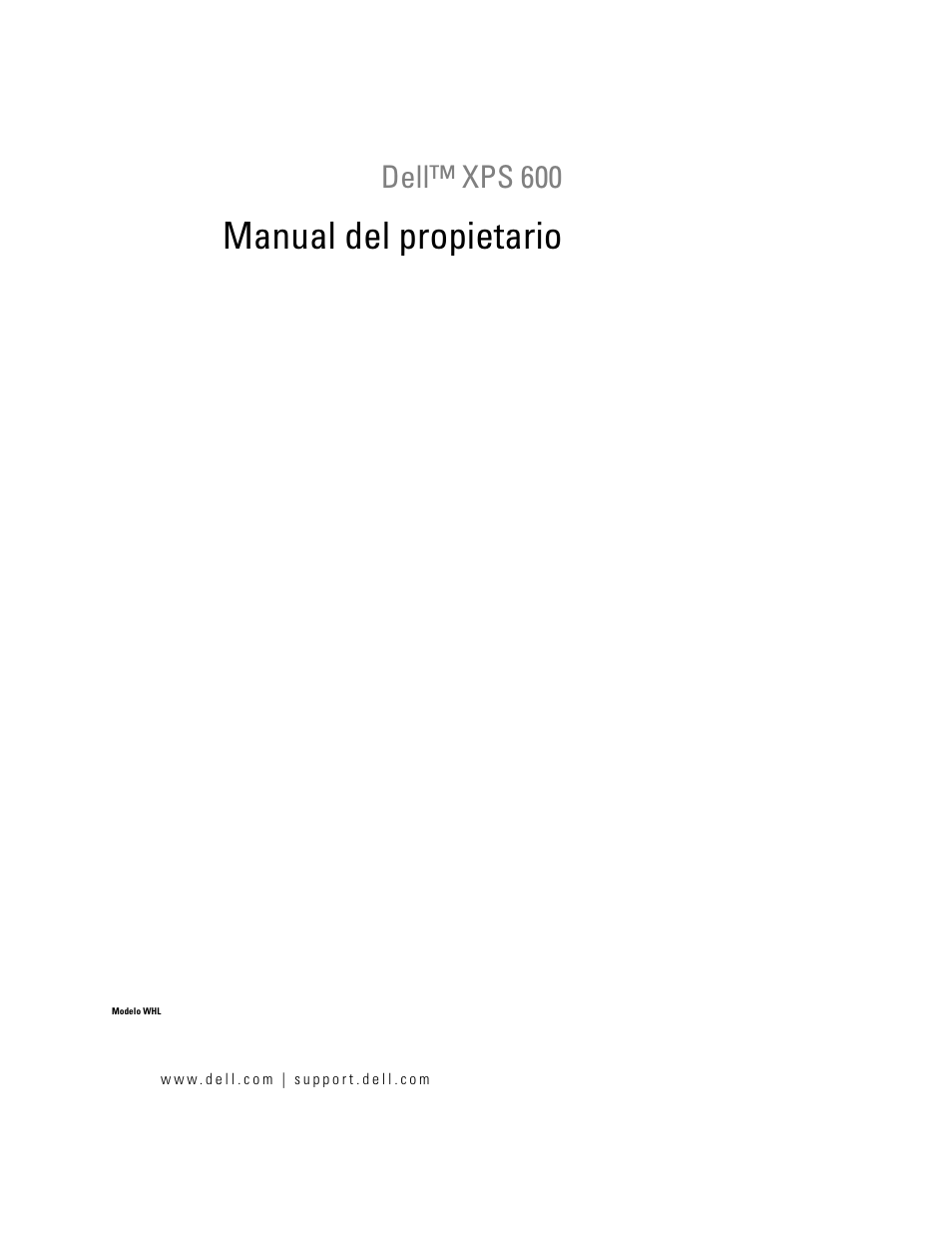 Dell XPS 600 Manual del usuario | Páginas: 178