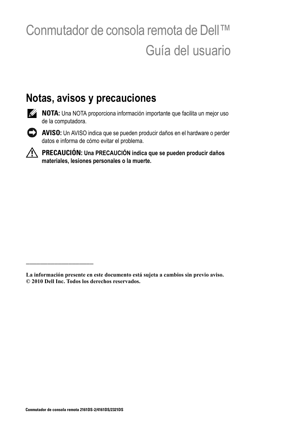 Dell KVM 2160AS Manual del usuario | Páginas: 260