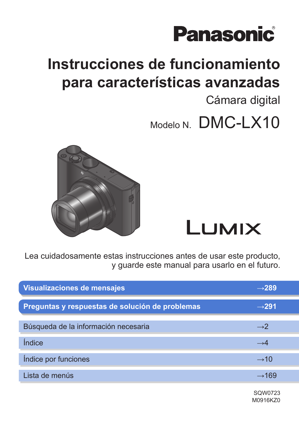 Panasonic Lumix DMC-LX10K Manual del usuario | Páginas: 308