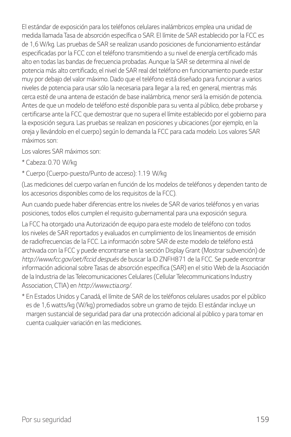 LG G6 H872 Manual del usuario | Página 160 / 185