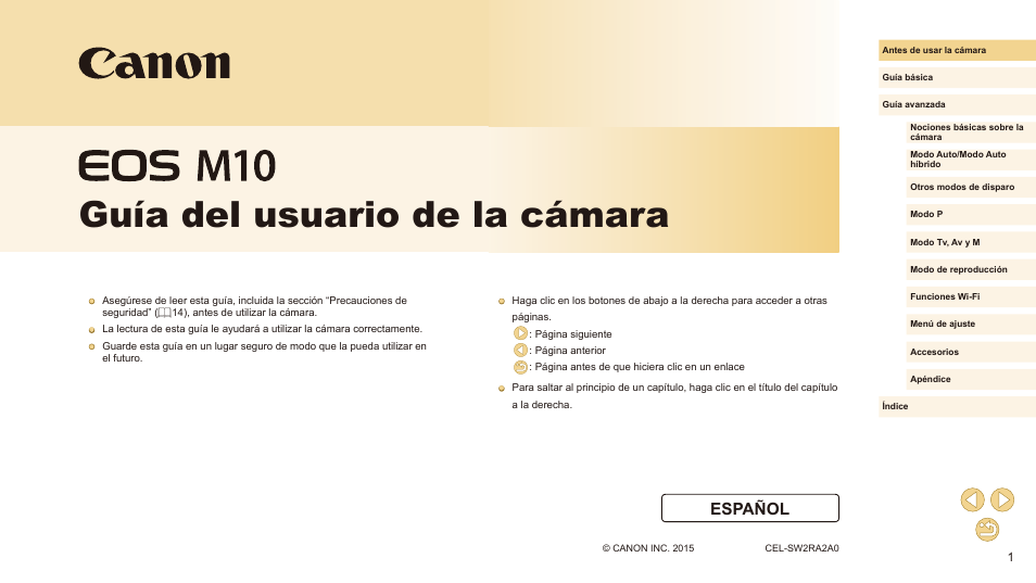 Canon EOS M10 Manual del usuario | Páginas: 196