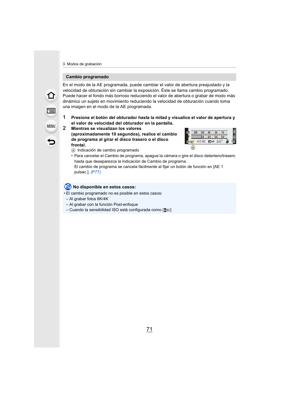 Panasonic Lumix GH5 Manual del usuario | Página 71 / 347