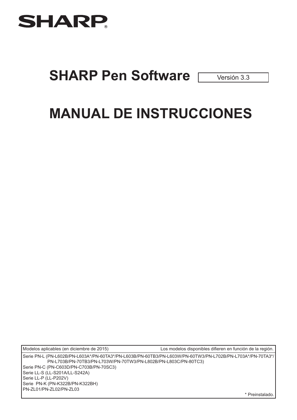 Sharp PN-60TA3 Manual del usuario | Páginas: 59